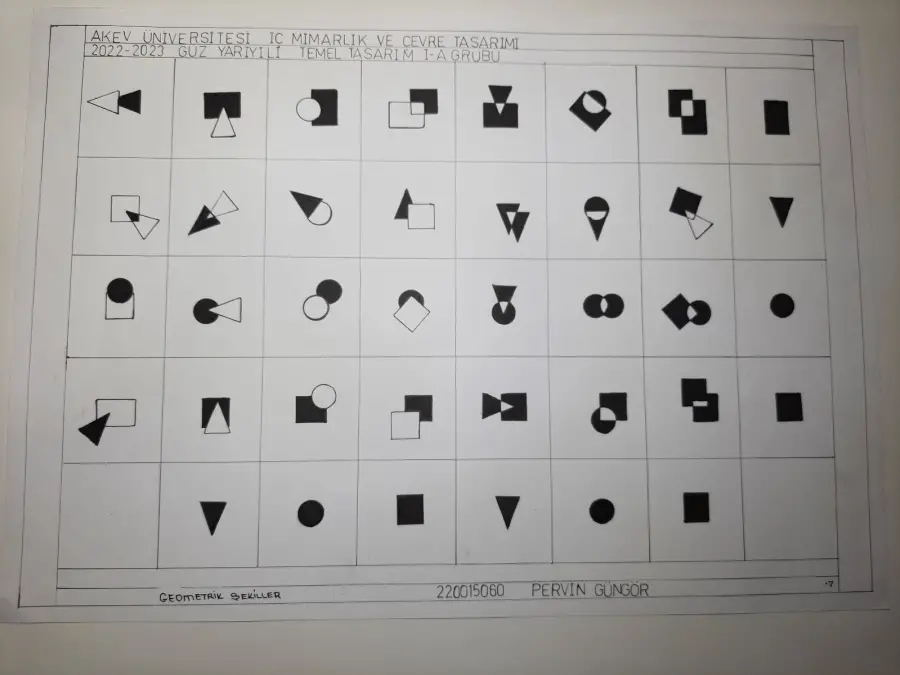 2022-2023 TEMEL TASARIM 1 GEOMETRİK ŞEKİLLER